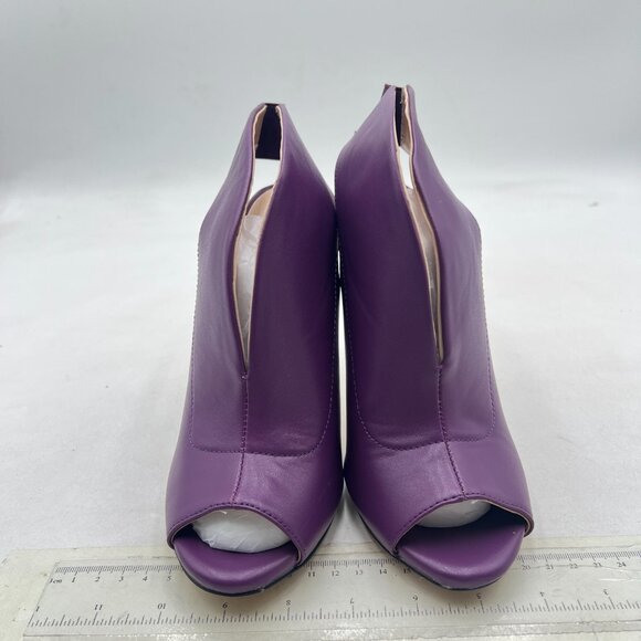 YDN Purple Chic Slingback Peep Toe Stiletto High Heel Ankle Boots Cutout Sandals - Picture 3 of 8